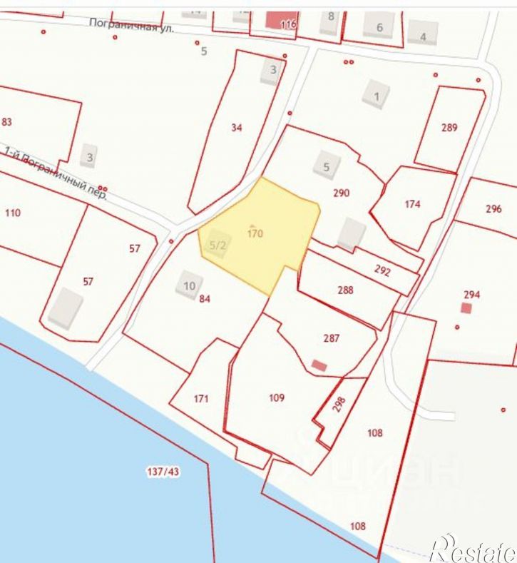 Земельный участок 1-й Пограничный переулок, 10,  д. 10