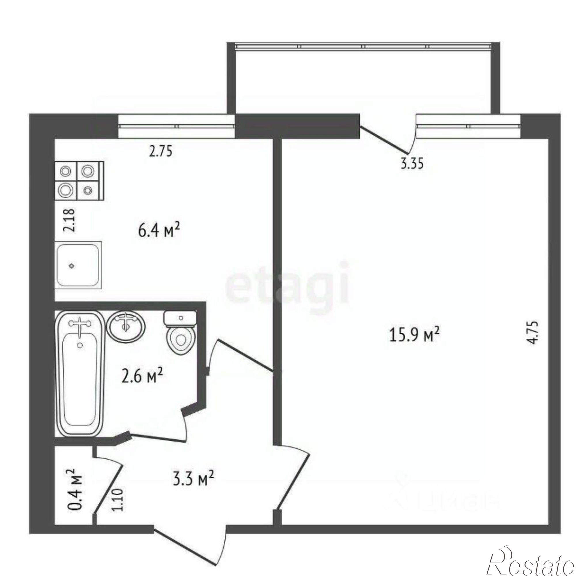 Купить квартиру за 1 050 000 рублей на проспект Мира, 42А