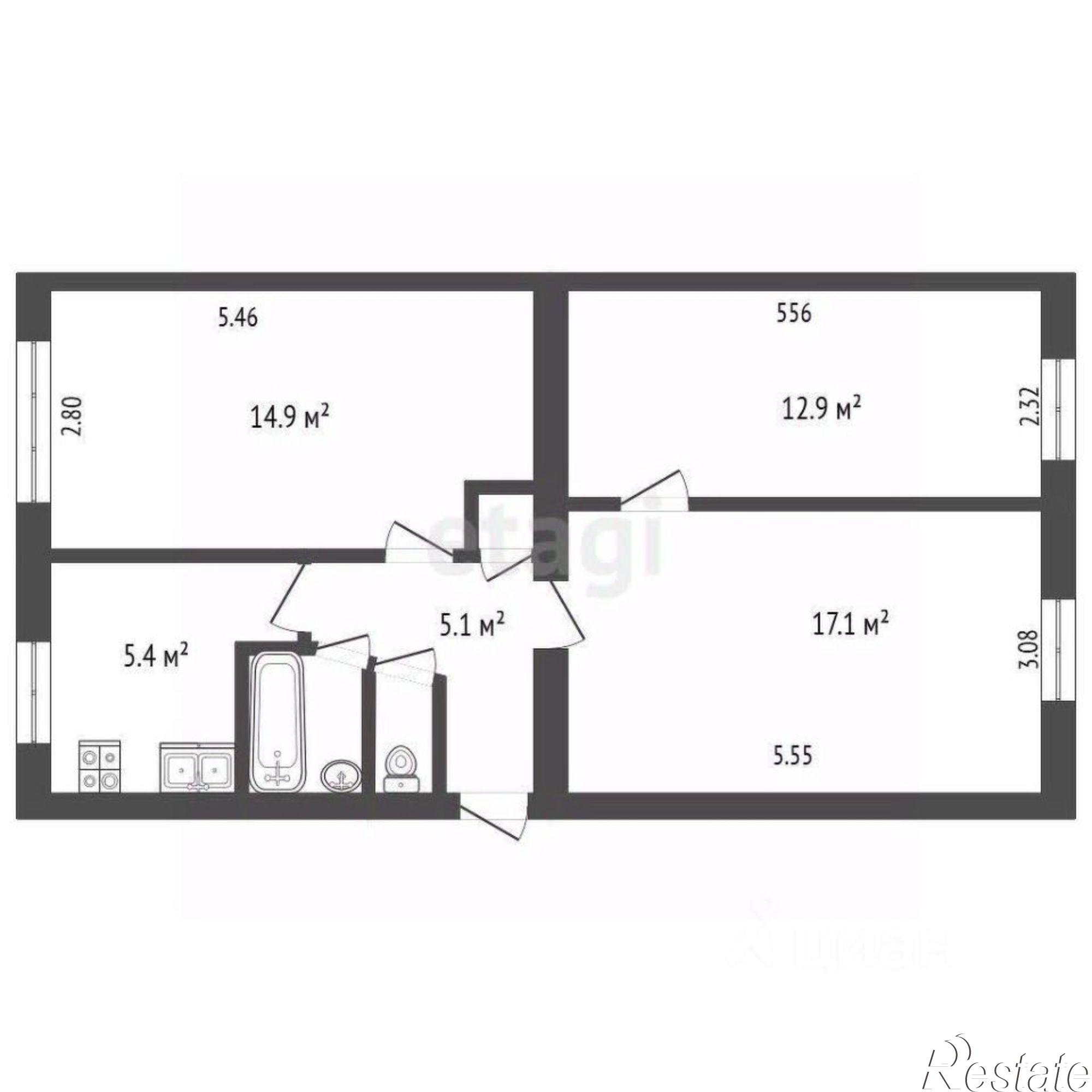 Купить квартиру за 3 000 000 рублей на Приморский бульвар, 11А