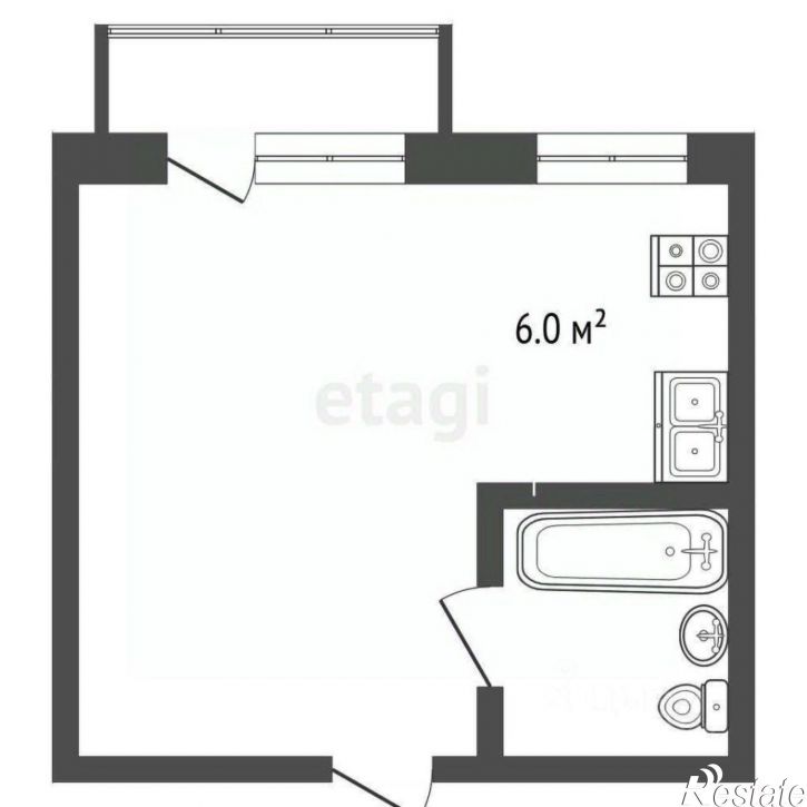 1-комн квартира улица Станюковича, 23,  д. 23