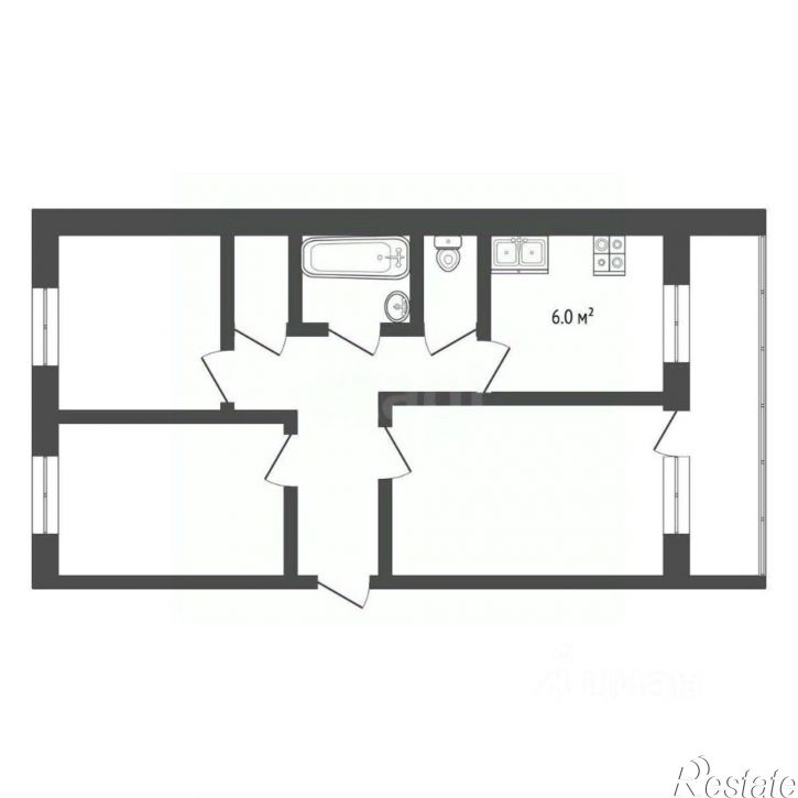 3-комн квартира Пионерская улица, 19,  д. 19