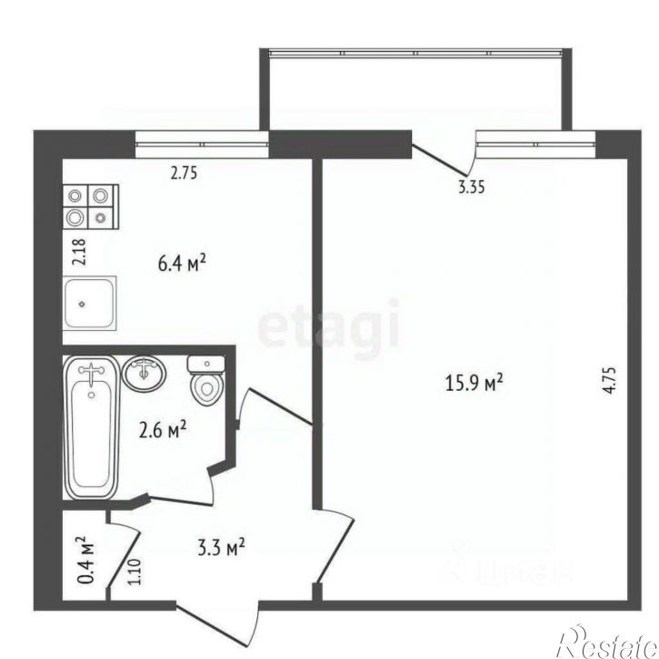 1-комн квартира проспект Мира, 42А,  д. 42А