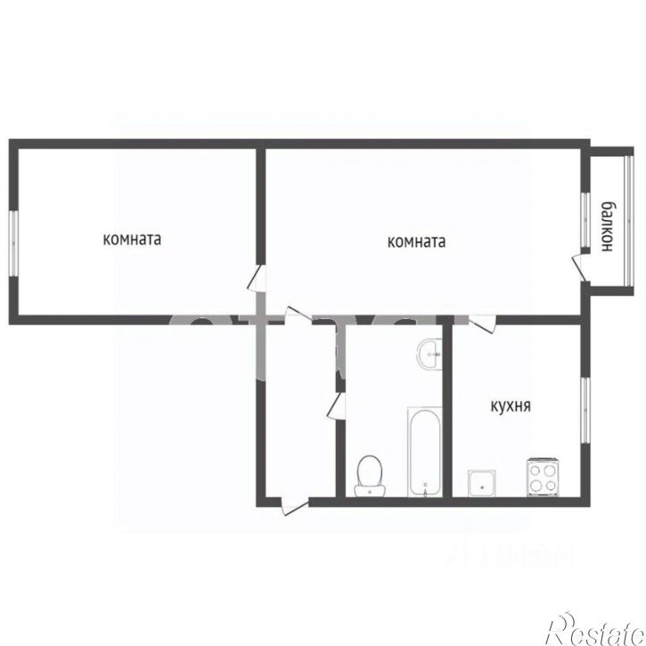 2-комн квартира Комсомольский проспект, 17,  д. 17