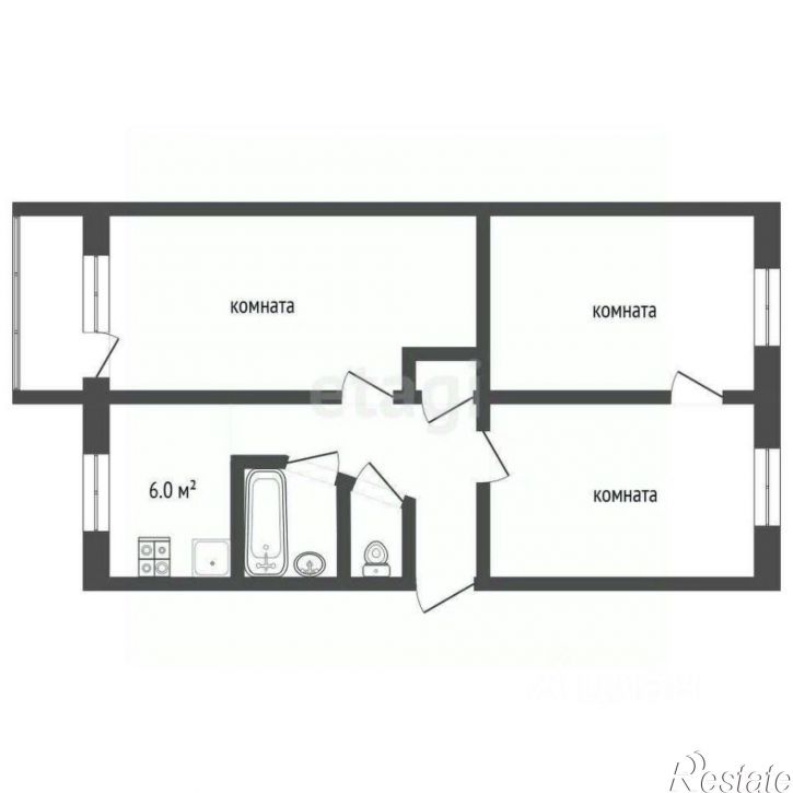 3-комн квартира улица Космонавтов, 4,  д. 4