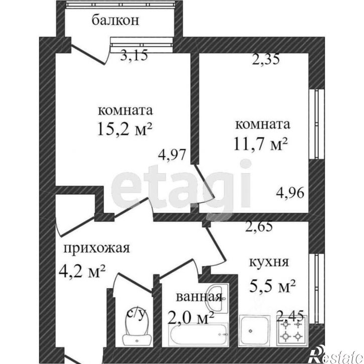 2-комн квартира улица Менделеева, 3,  д. 3