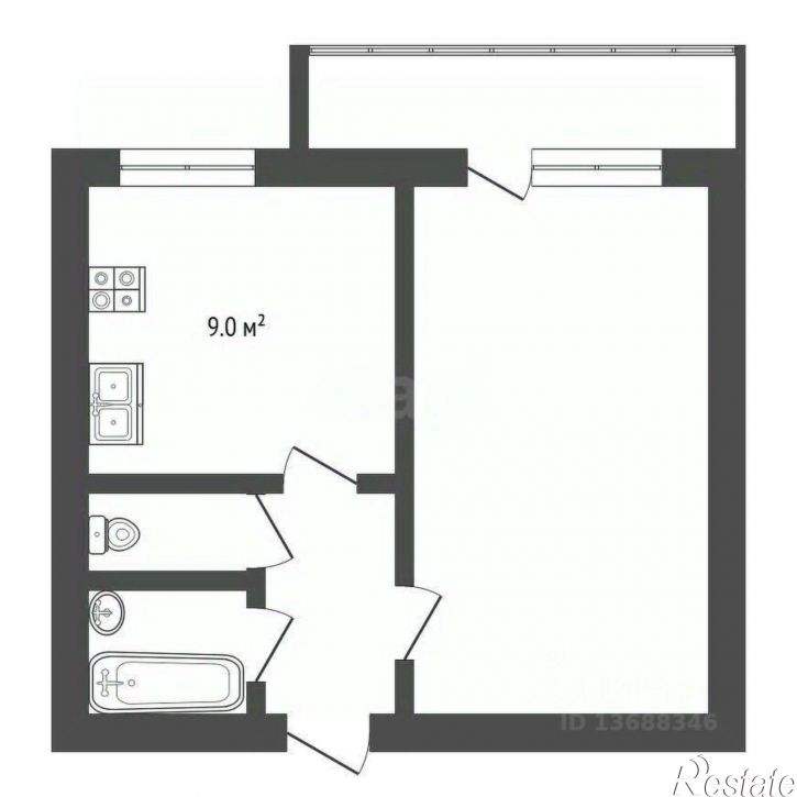 1-комн квартира Комсомольский пр-кт, 71,  д. 71