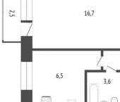 1-комн, 30кв м, этаж 5/5 улица Васянина, 7