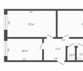 3-комн, 61кв м, этаж 1/5 ул Ленинградская, 67