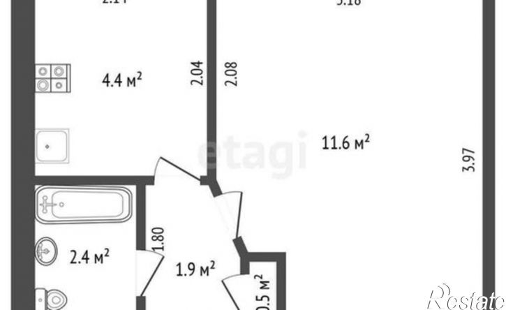 1-комн квартира пр-кт Мира, 13,  д. 13