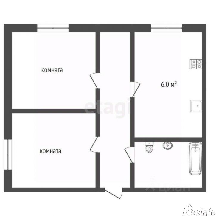 2-комн квартира ул Кишиневская, 3,  д. 3