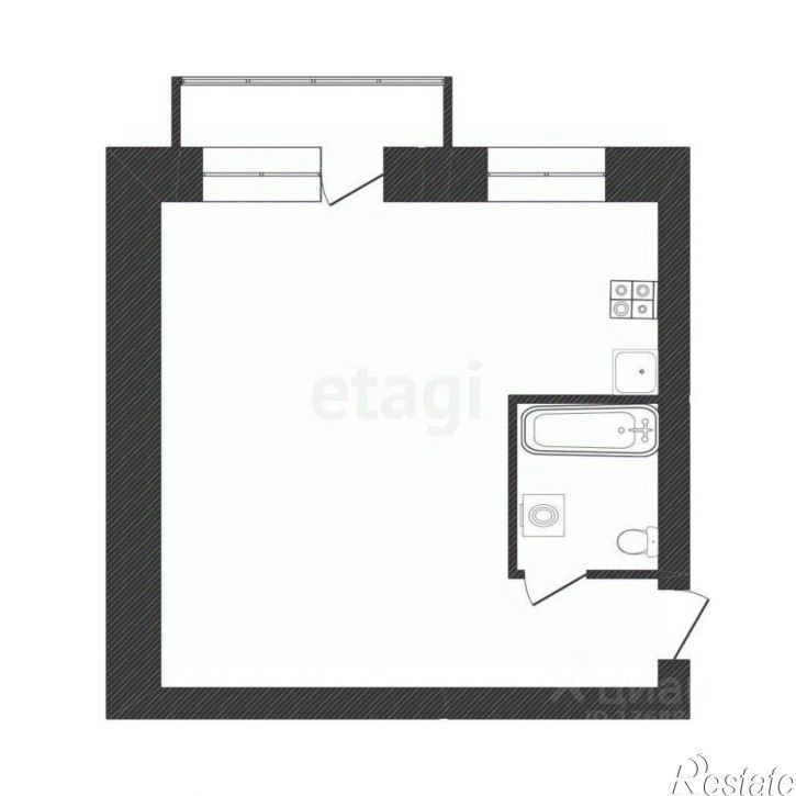 1-комн квартира улица Строителей, 23А,  д. 23А