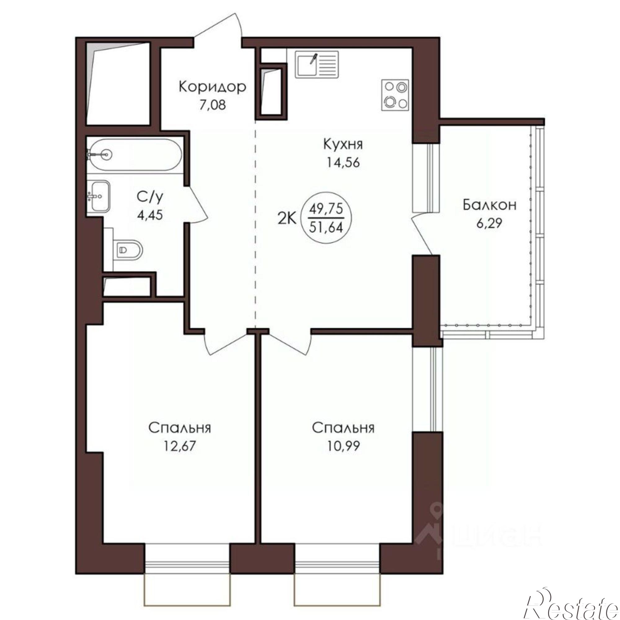 Купить квартиру за 10 131 000 рублей на Советская улица, 33