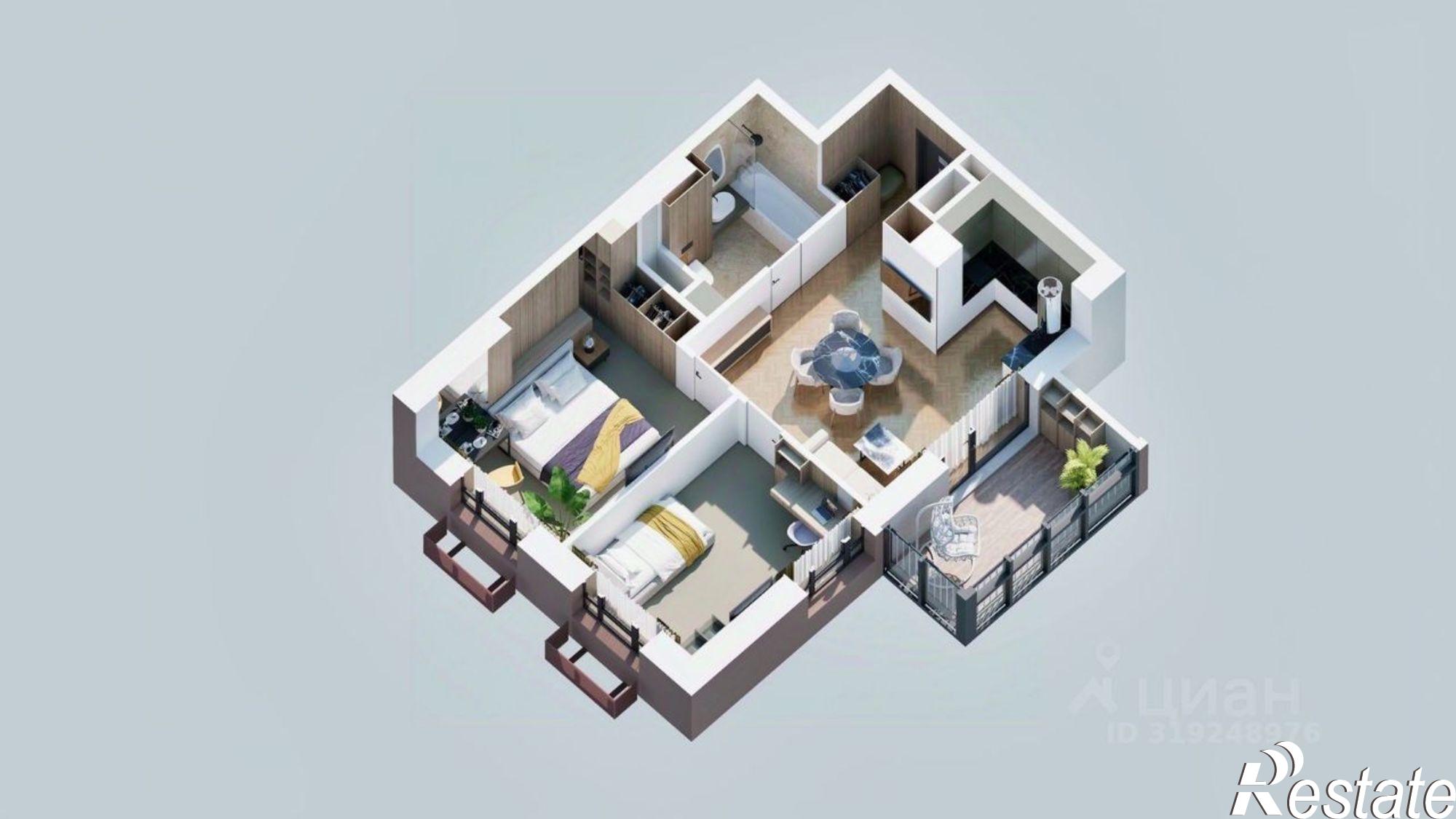 Купить квартиру за 10 131 000 рублей на Советская улица, 33