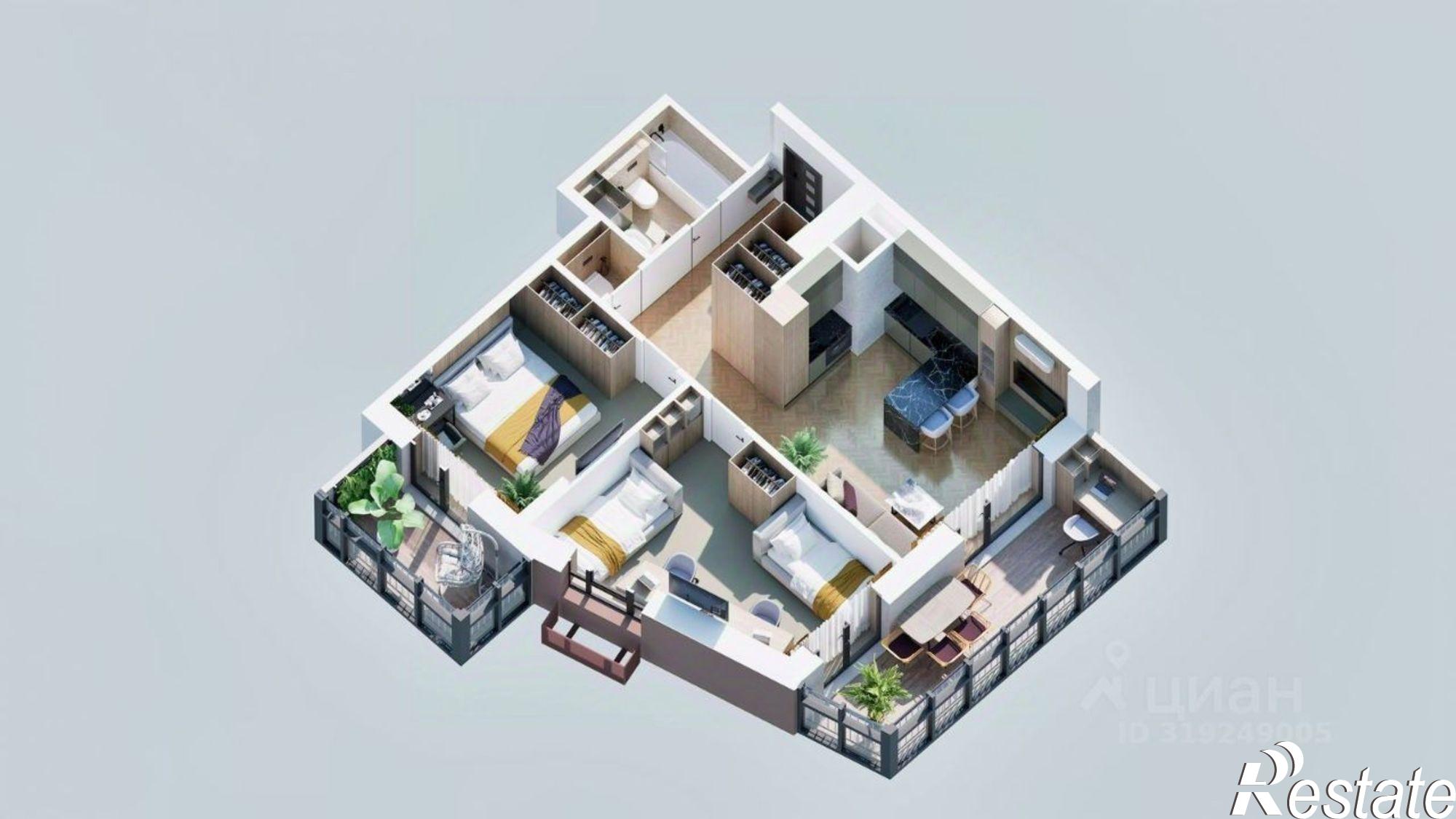 Купить квартиру за 11 732 400 рублей на Советская улица, 33