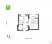 1-комн, 48 кв м, этаж 11/21 ул Авиационная, 45/4