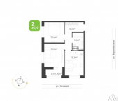 2-комн, 49 кв м, этаж 5/9 Воронежская улица