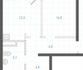 2-комн, 60 кв м, этаж 3/25 улица Морозова Павла Леонтьевича, 80