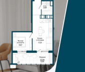 1-комн, 43 кв м, этаж 10/19 переулок Смены, 1 к1