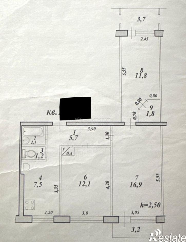 3-комн квартира Россия,  г. Комсомольск-на-Амуре, ул. Дикопольцева, д. 32, корп. 2