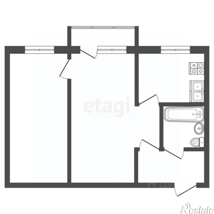 2-комн квартира ул Центральная, 3,  д. 3