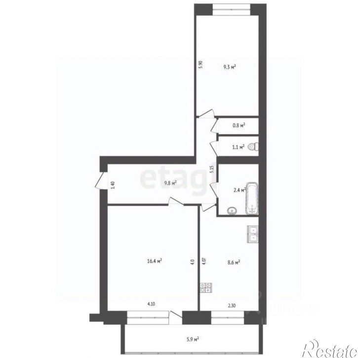 2-комн квартира ул Гайдара, 8,  д. 8
