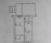 1-комн, 36кв м, этаж 1/1 ул Береговая, 7